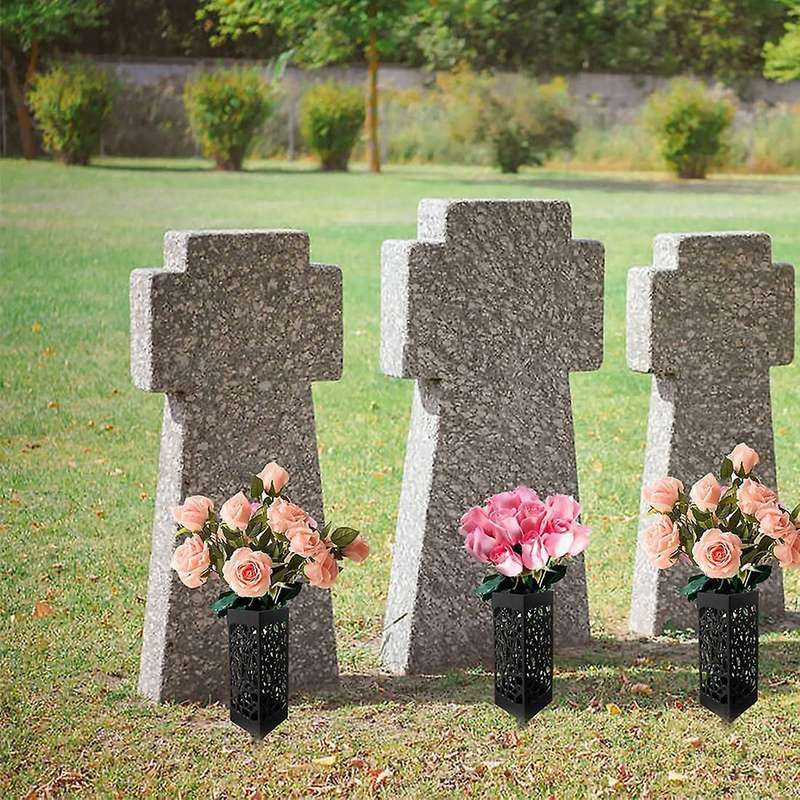 2 Pack Tombstone Memorial Tombstone Decor with Pile Drainage Hole