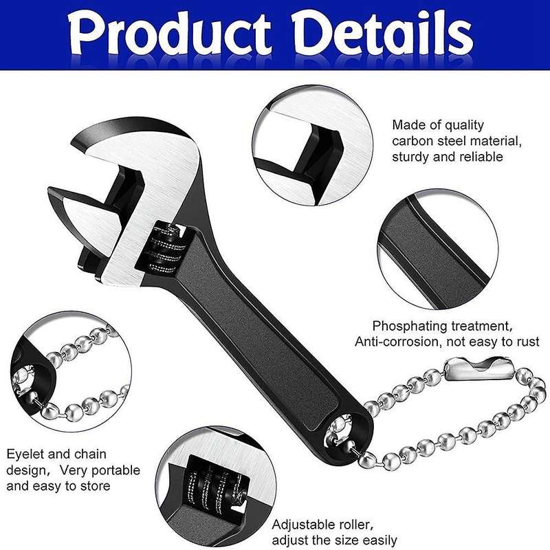 3pcs Hand Wrench Adjustable Spanner Hand Knurl Tool Adjustable Wrench