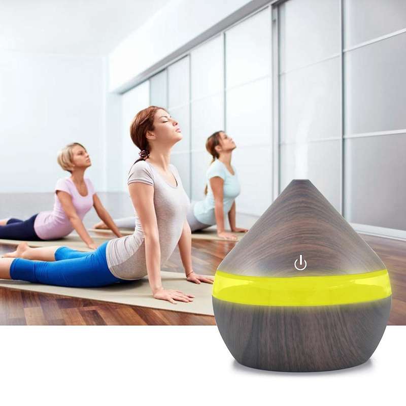 Cool Mist Humidifier 300ml Usb Air Humidifier, Light Wood Grain