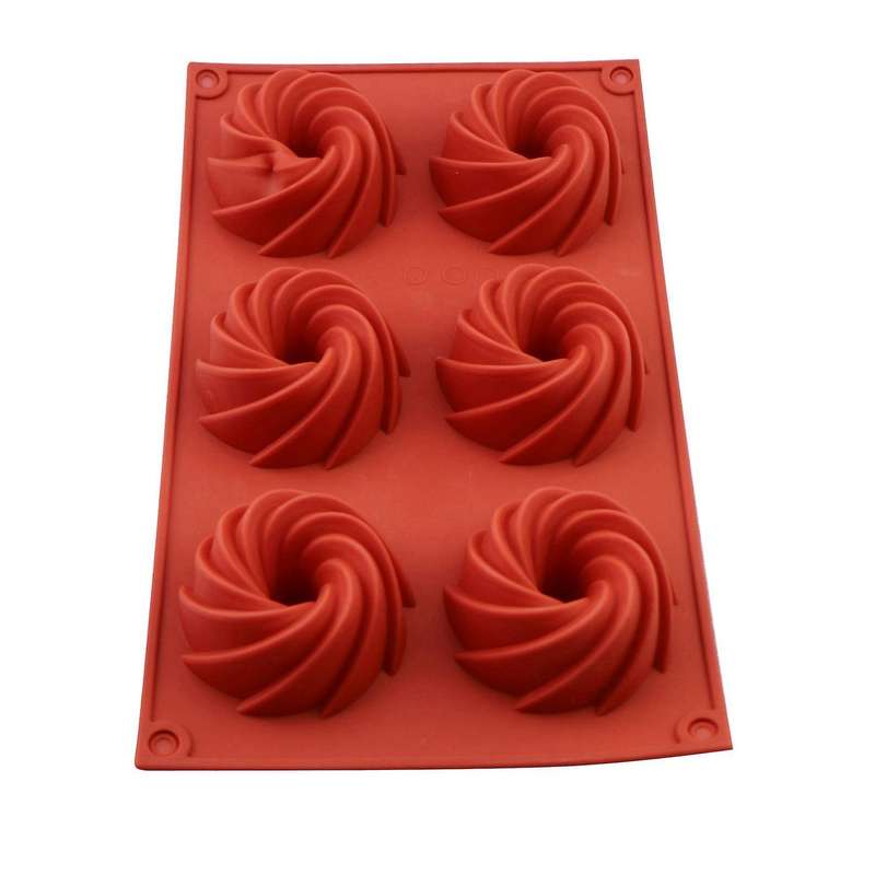 2 Pack 6 Hole Donut Swirl Cake Mold Diy Chocolate Cake Baking Mold