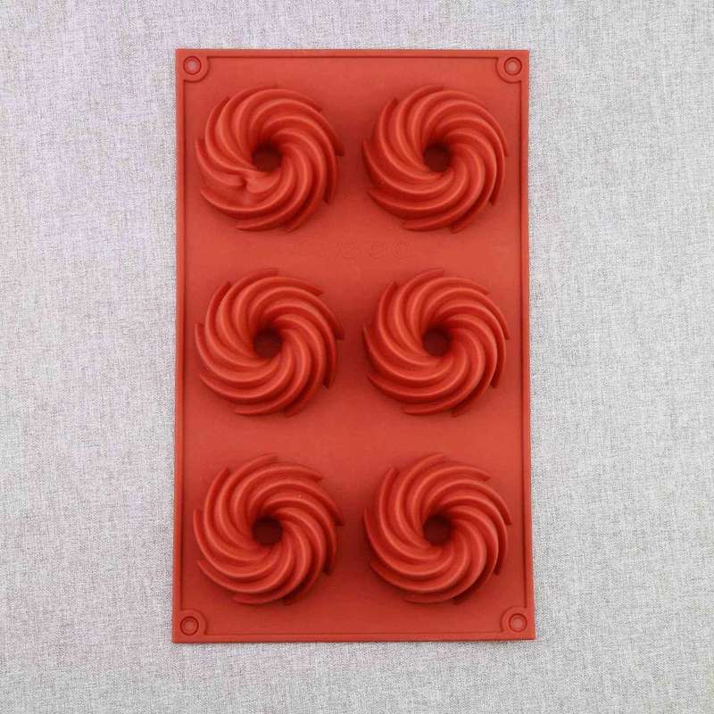 2 Pack 6 Hole Donut Swirl Cake Mold Diy Chocolate Cake Baking Mold