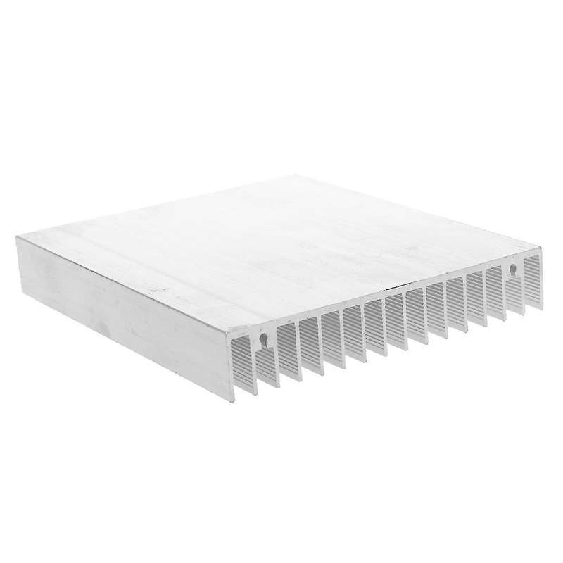 Silver Tone Aluminium Heat Diffuse Heat Sink Cooling Fin 120x100x18mm