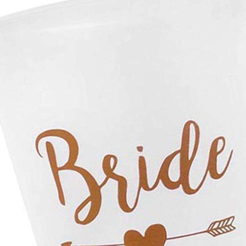 12pcs Team Bride Plastic Cup Hen Party Translucent Cups Set