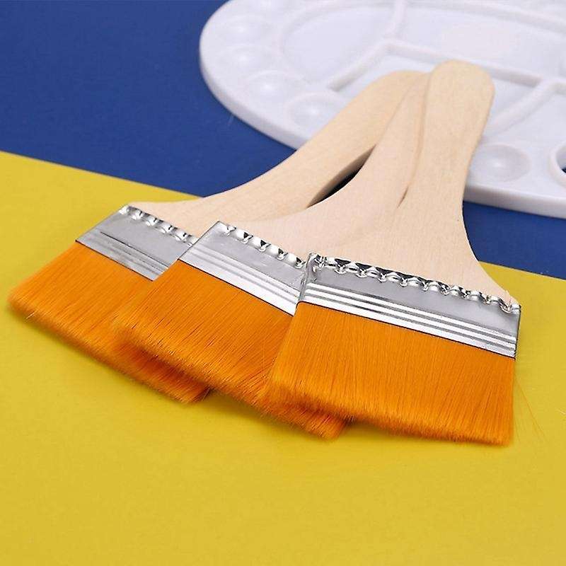 12 Pcs Flat Head Paint Brush Art Paintbrush Sets