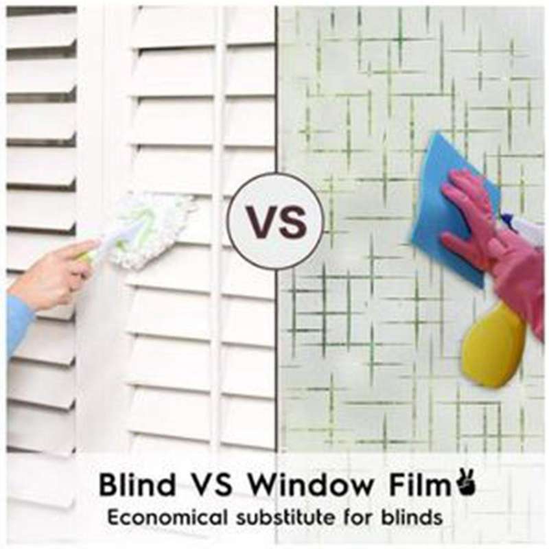3d Cross Pattern Frosted Non-adhesive Static Sticker Privacy Film