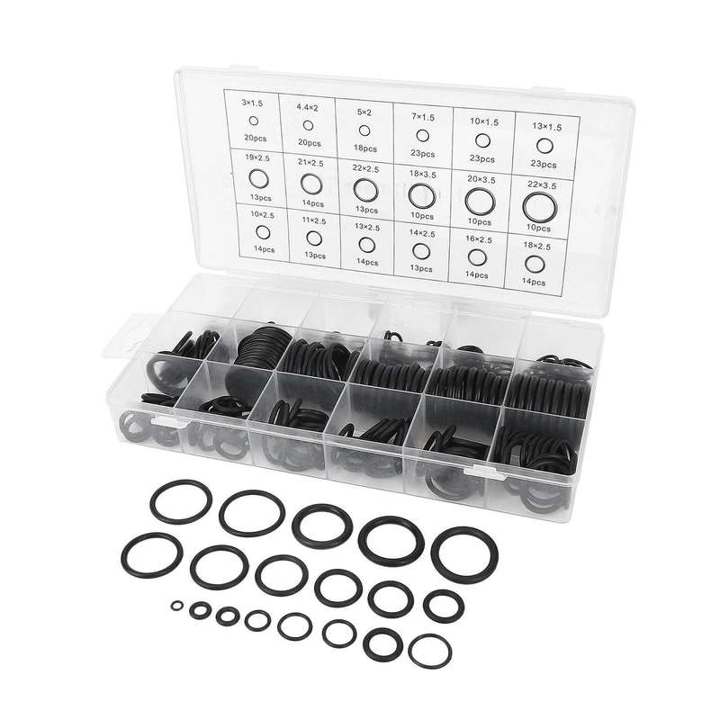 279 Pcs Rubber O-ring Gasket Ring Assortment Kits