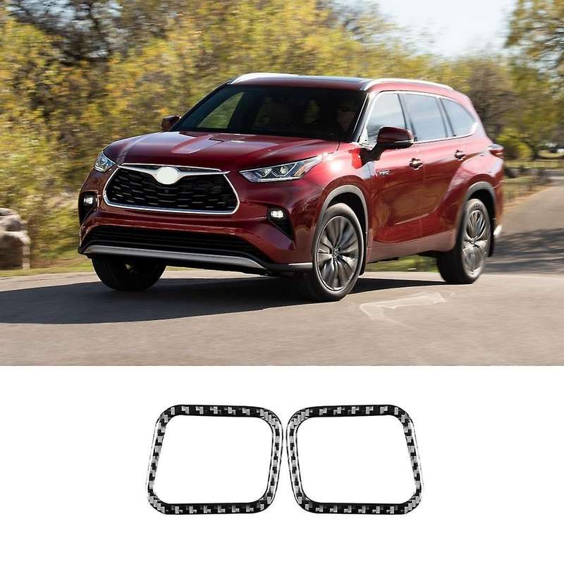 For Toyota Highlander 15-21 Carbon Fiber Air Vent Outlet Frame Cover