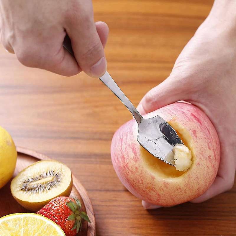 6-piece Set Of Stainless Steel Spoon Serrated Grapefruit Tableware