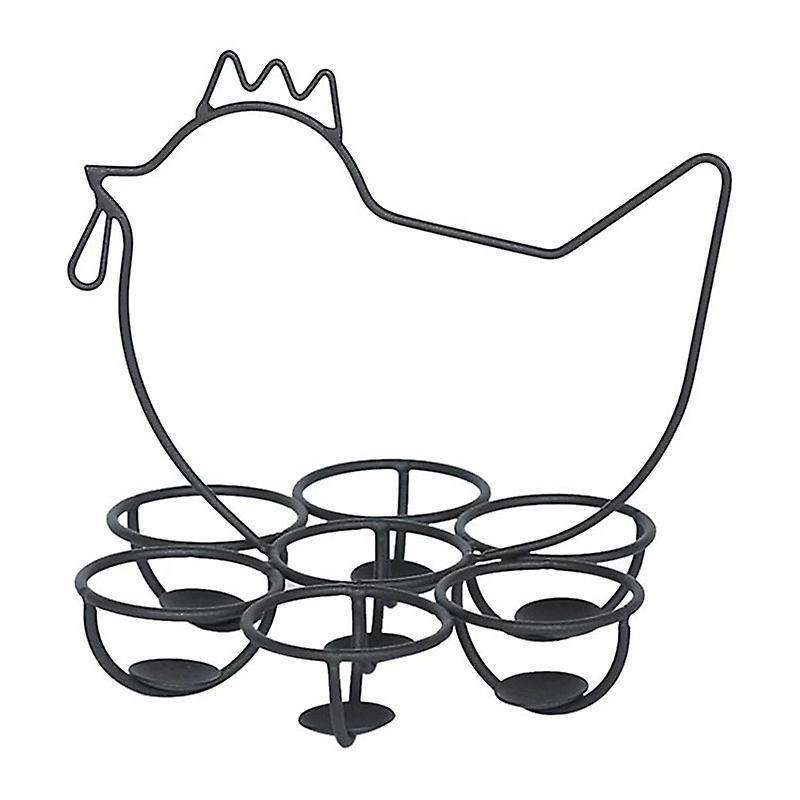 Egg Basket for Gathering Fresh Eggs Metal Egg Rack for Kitchen B