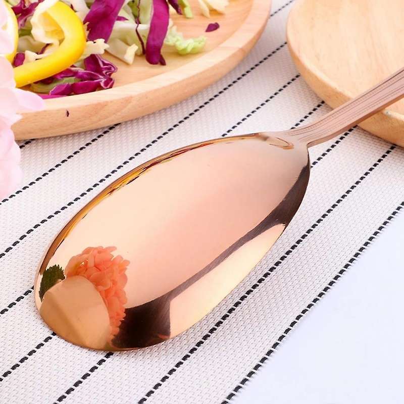 Salad Spoon Fork Set Stainless Steel Kitchen Restaurant Tools-b