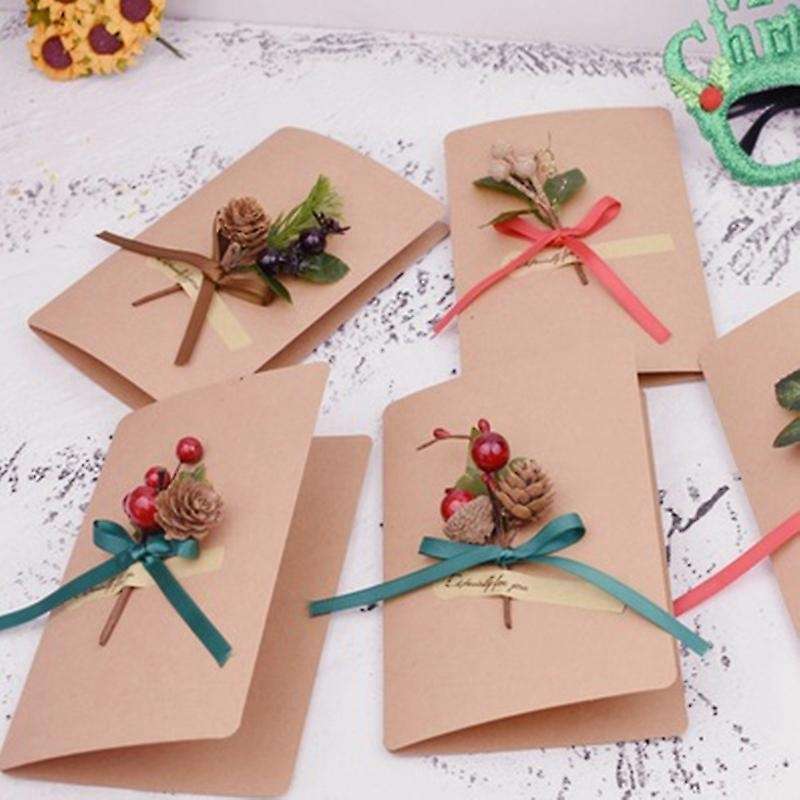 15pcs Red Christmas Berry and Pine Cone with Holly Branches for Decor