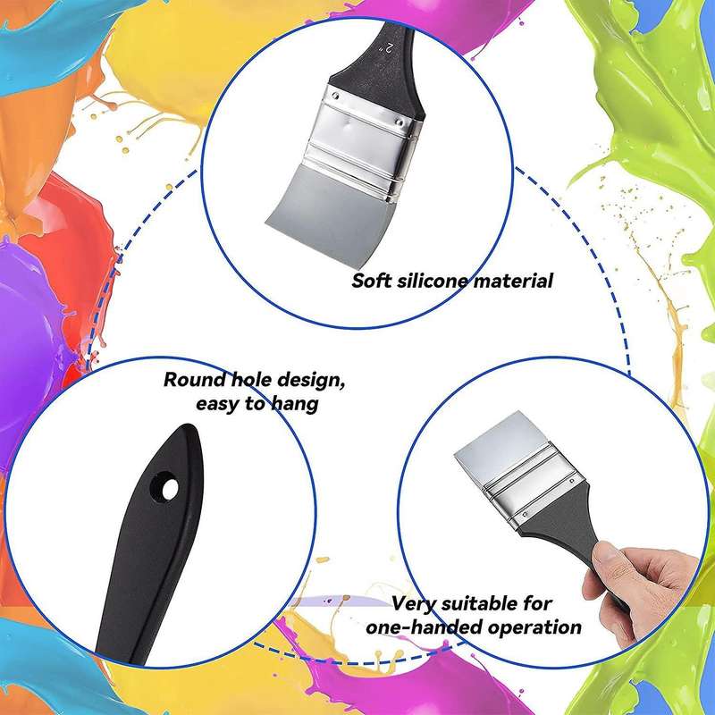 Silicone Color Shaper Brush Water Based Painting Tool, 2 Inch