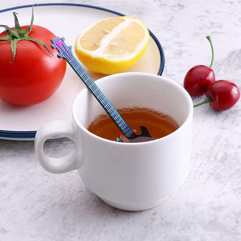 Guitar Spoon, Music Note Spoon for Stirring Mixing Sugar Dessert