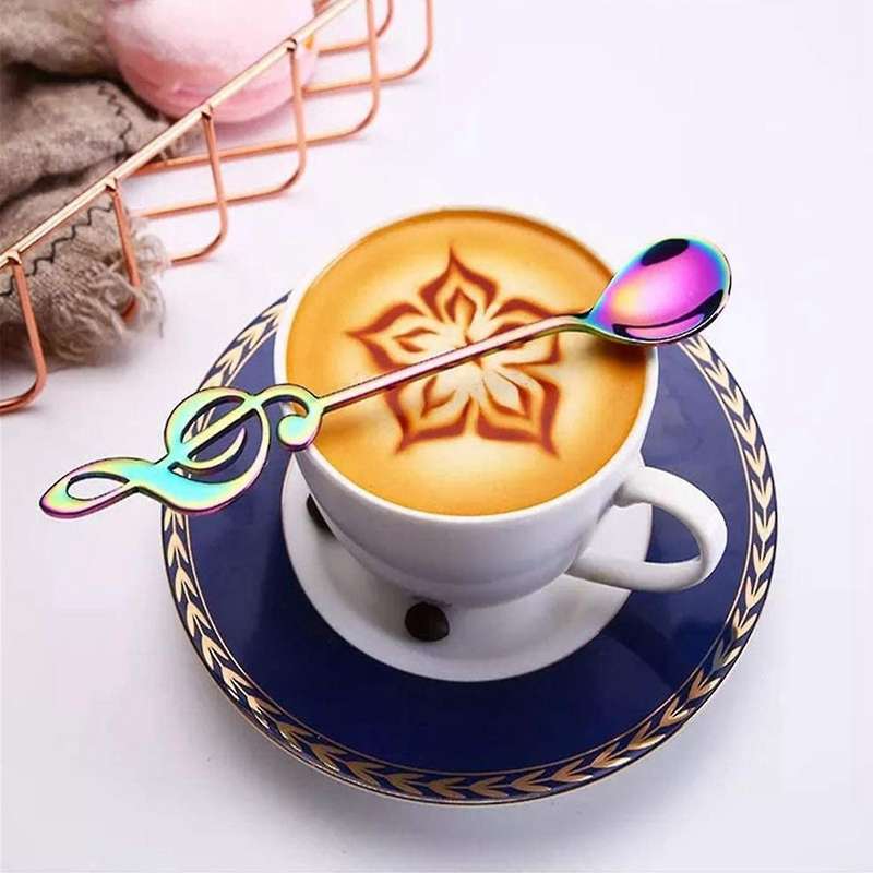 Guitar Spoon, Music Note Spoon for Stirring Mixing Sugar Dessert