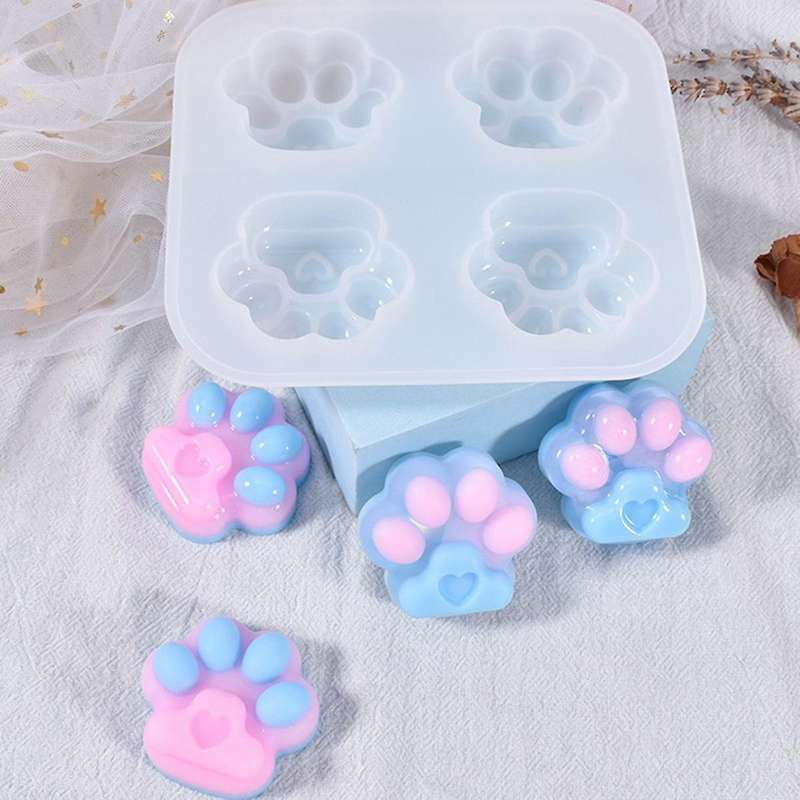 Crystal Epoxy Drain Design Lotus Leaf Soap Storage Box Silicone Mold