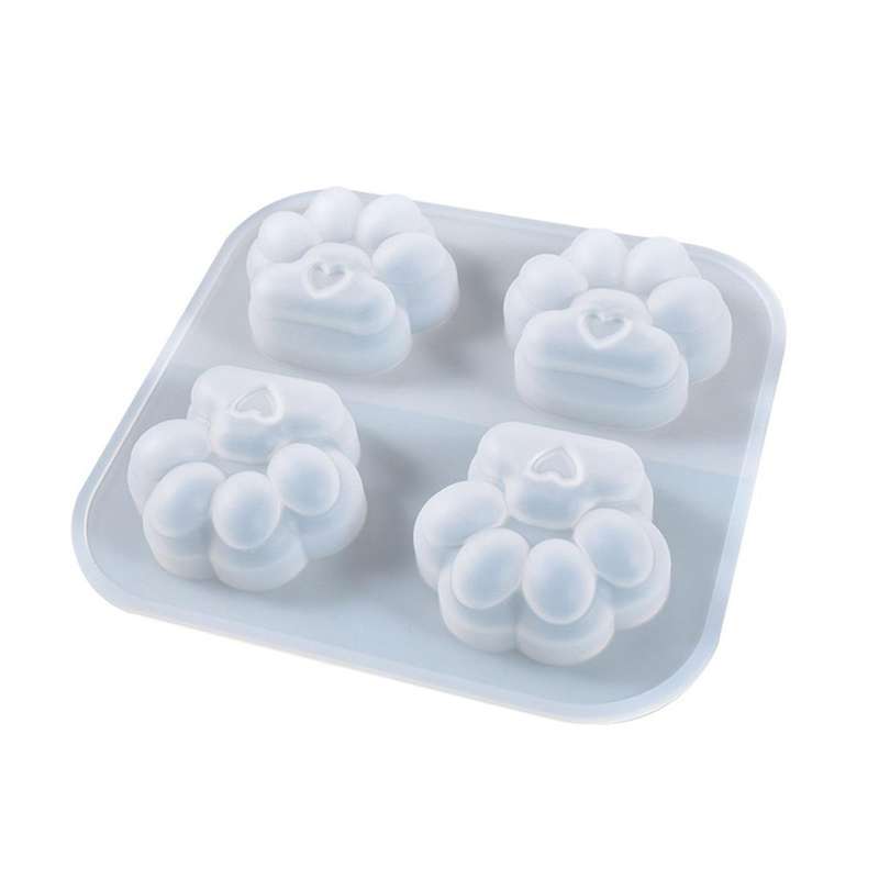 Crystal Epoxy Drain Design Lotus Leaf Soap Storage Box Silicone Mold