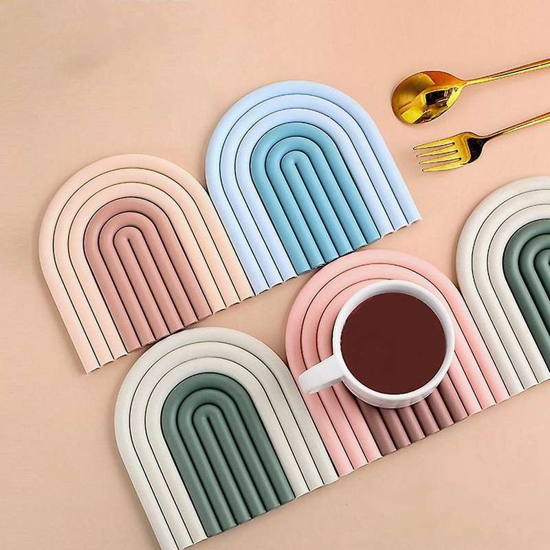 For Drinks Silicone Removable Insulation Pad for Coffee Coasters A