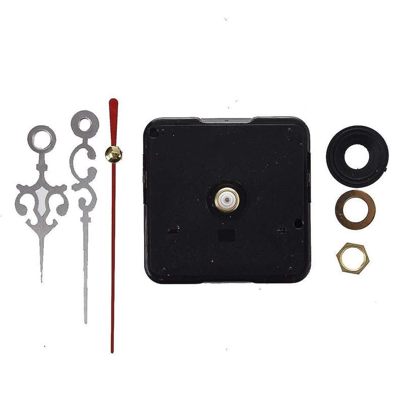 Quartz Clock Movement Mechanism Diy Repair Parts + White Hands