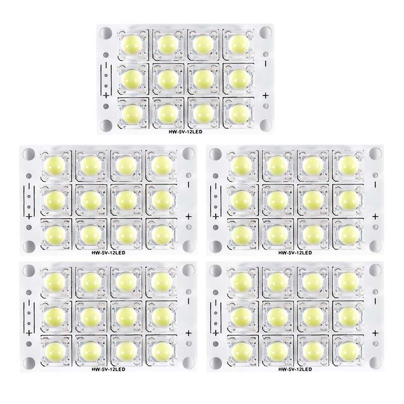 5x Dc 3v-5v-12-led-super Helle Weisse Piranha Led Platine Led Lichter