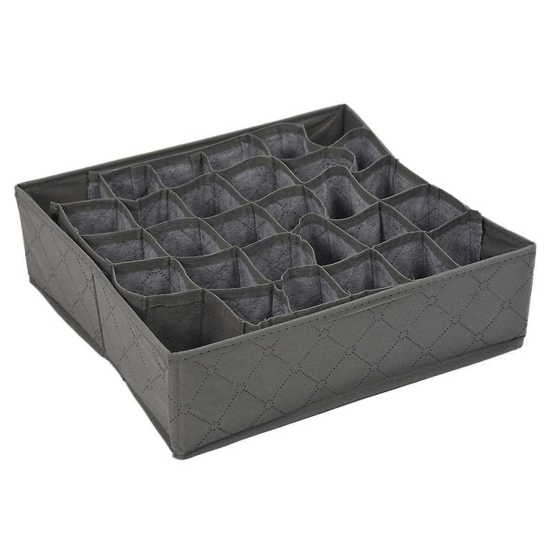 30 Cell Bamboo Charcoal Underwear Bar Ties Socks Drawer Closet Organizer Storage Box