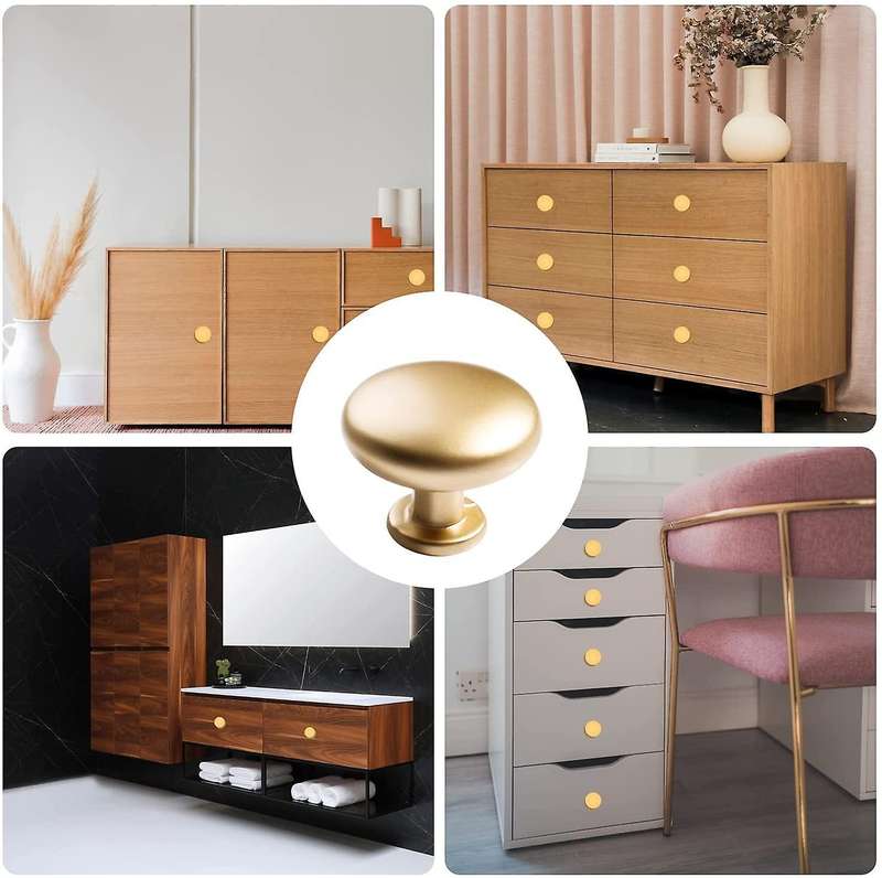 8 Pcs Door Knobs Gold Drawer Knobs Cupboard Handles Small Pull