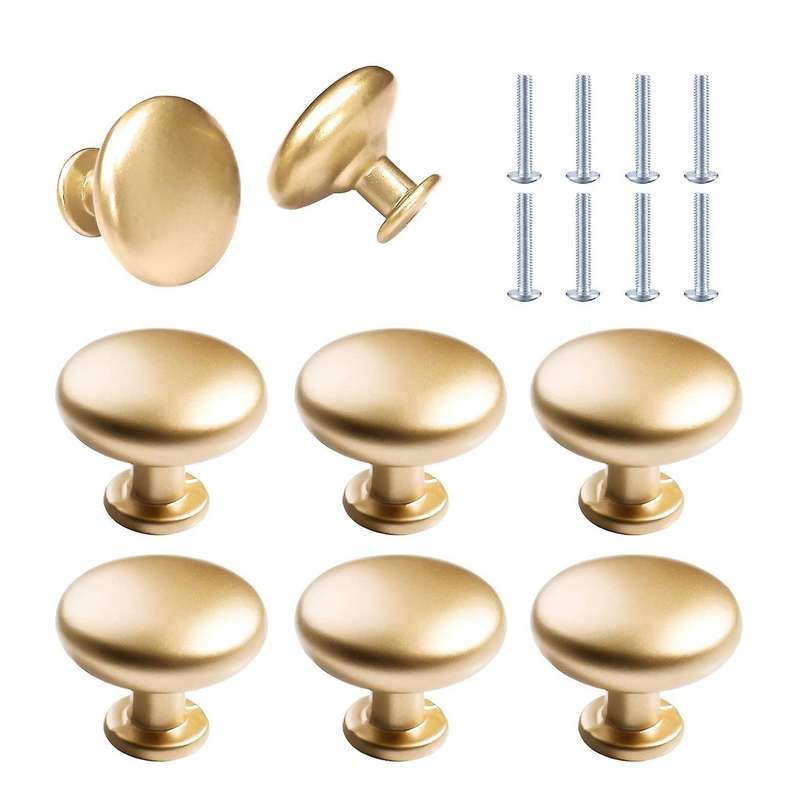 8 Pcs Door Knobs Gold Drawer Knobs Cupboard Handles Small Pull