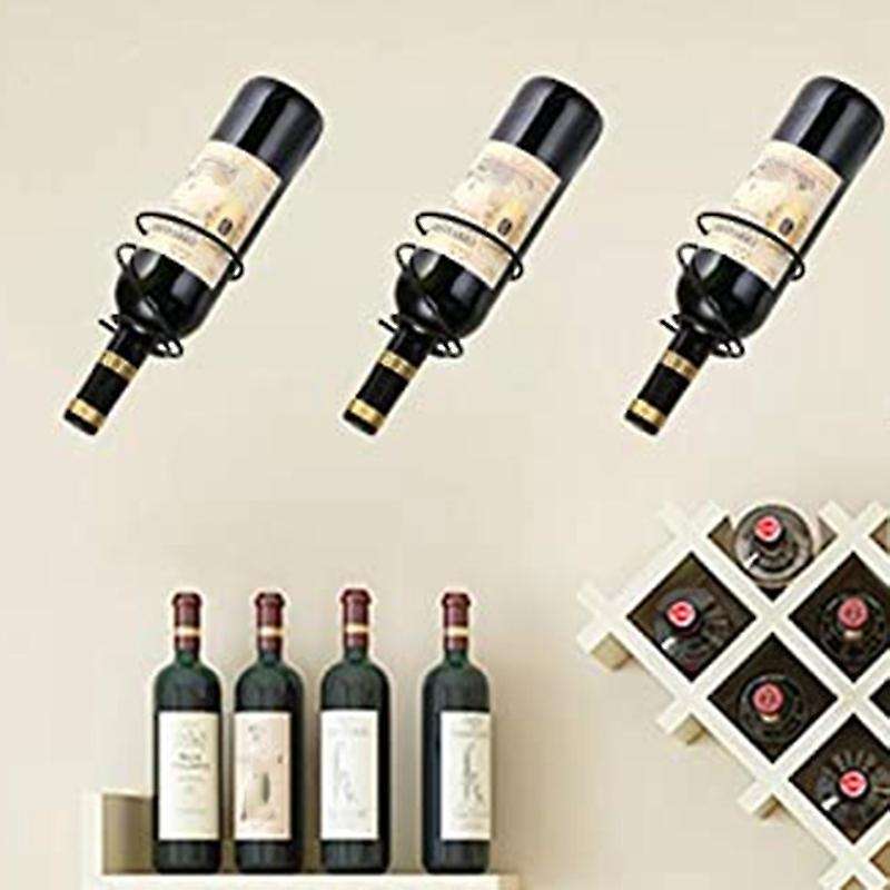 3 Pack Metal Wine Rack Wall Mounted -decor Mounting Screws & Anchors