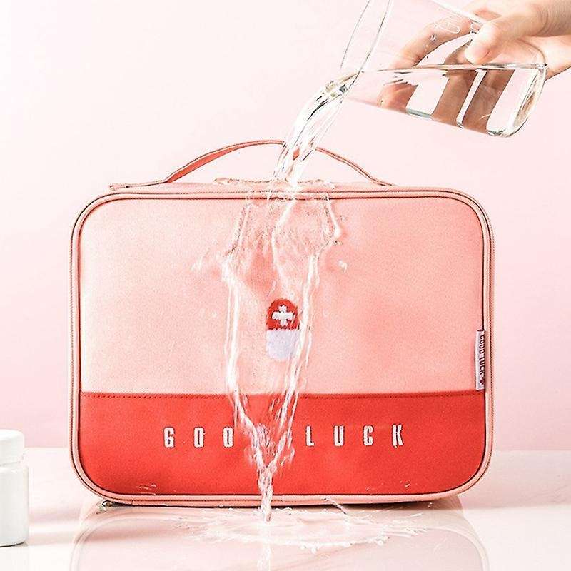 Portable Storage Bag Multifunctional First Aid Kit for Hiking Pink