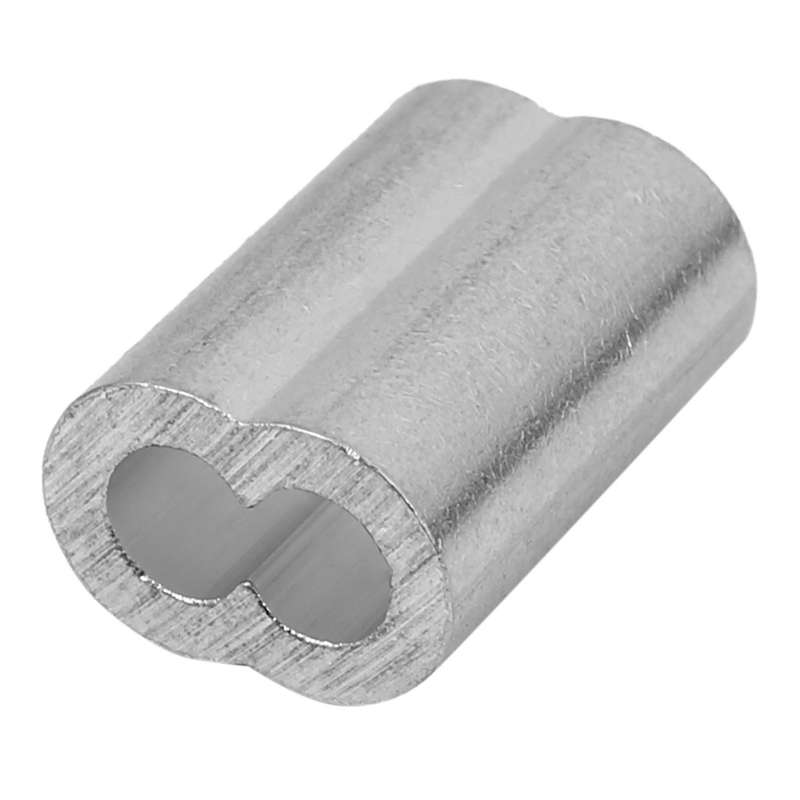 50pcs 15mm Aluminum Hourglass Ferrules Sleeve Crimp for 3mm Wire Rope