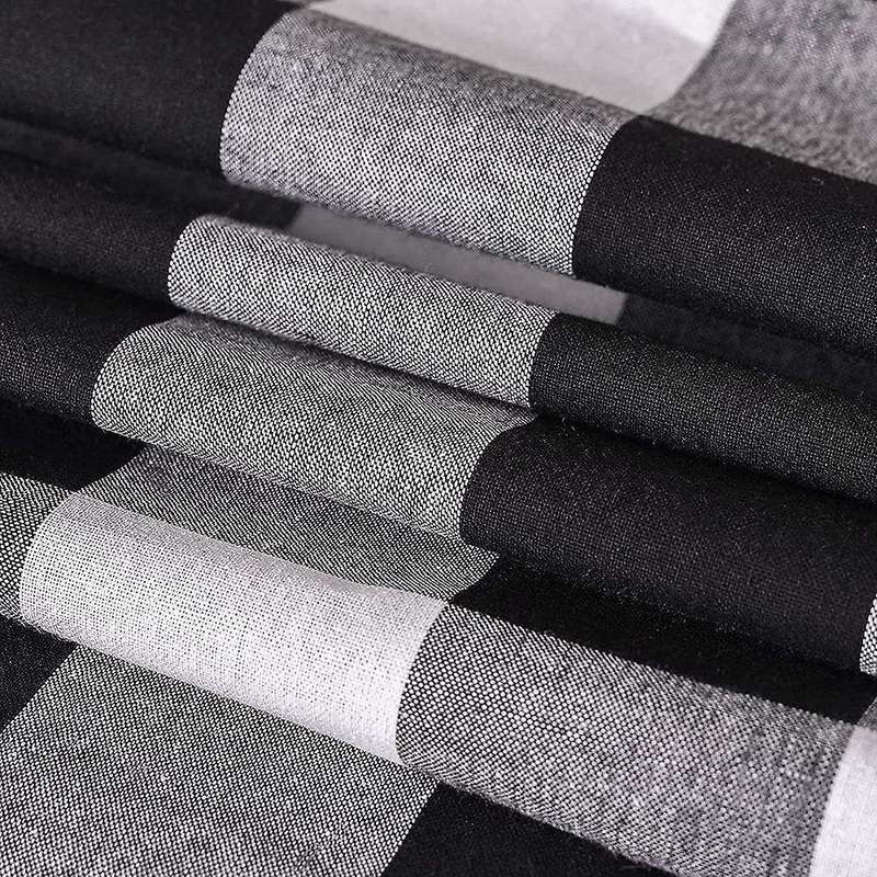 13x108inch Black and White Plaid Table Runner,for Party Home Decor