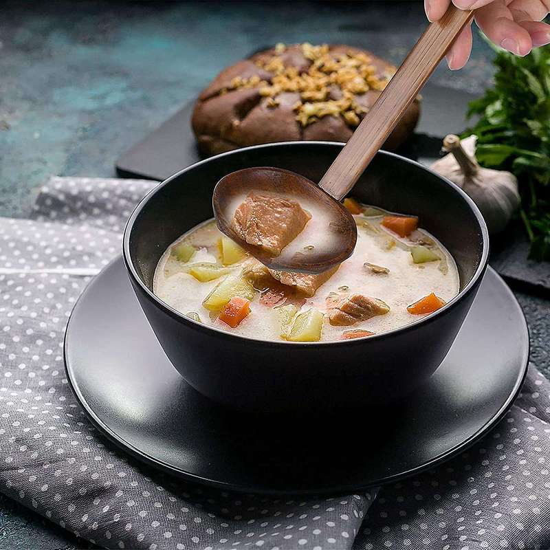 4 Pieces Japanese Long Handle Large Spoon Ramen Spoon