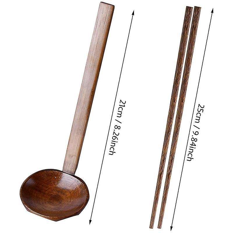4 Pieces Japanese Long Handle Large Spoon Ramen Spoon