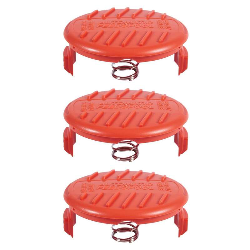 3x Spool Cap and Spring to Fit Black + Decker Weed Eater Trimmer