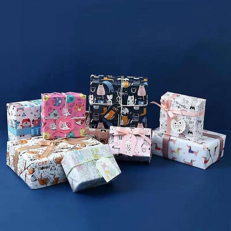 Party Wrapping Paper 9pcs,present Gift Wrapping Paper for Kids