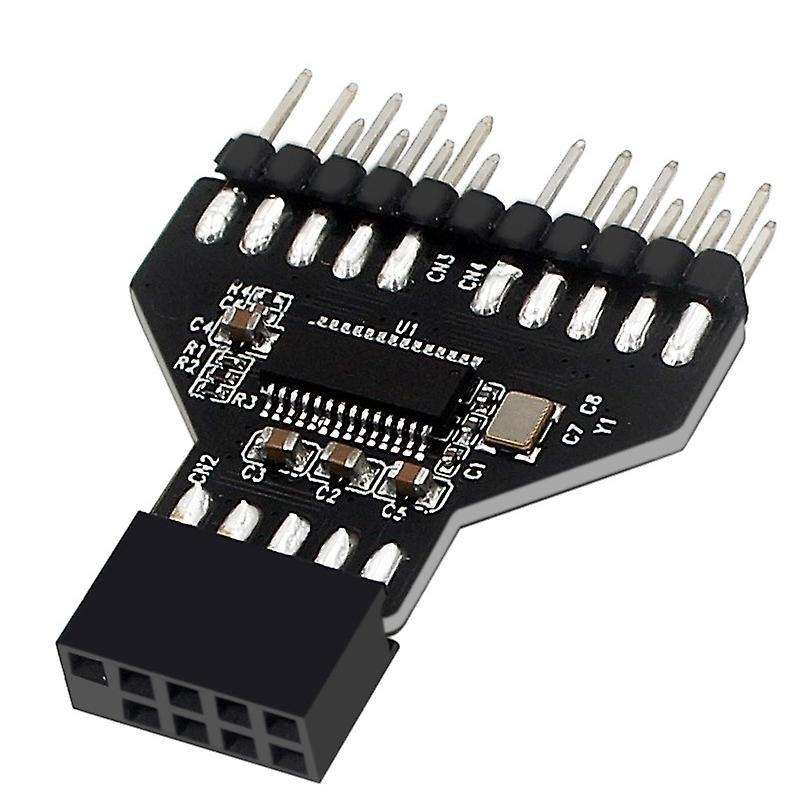 9pin Header Splitter Male 1 to 2 Female Extension Cable Connector
