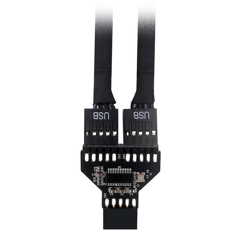 9pin Header Splitter Male 1 to 2 Female Extension Cable Connector
