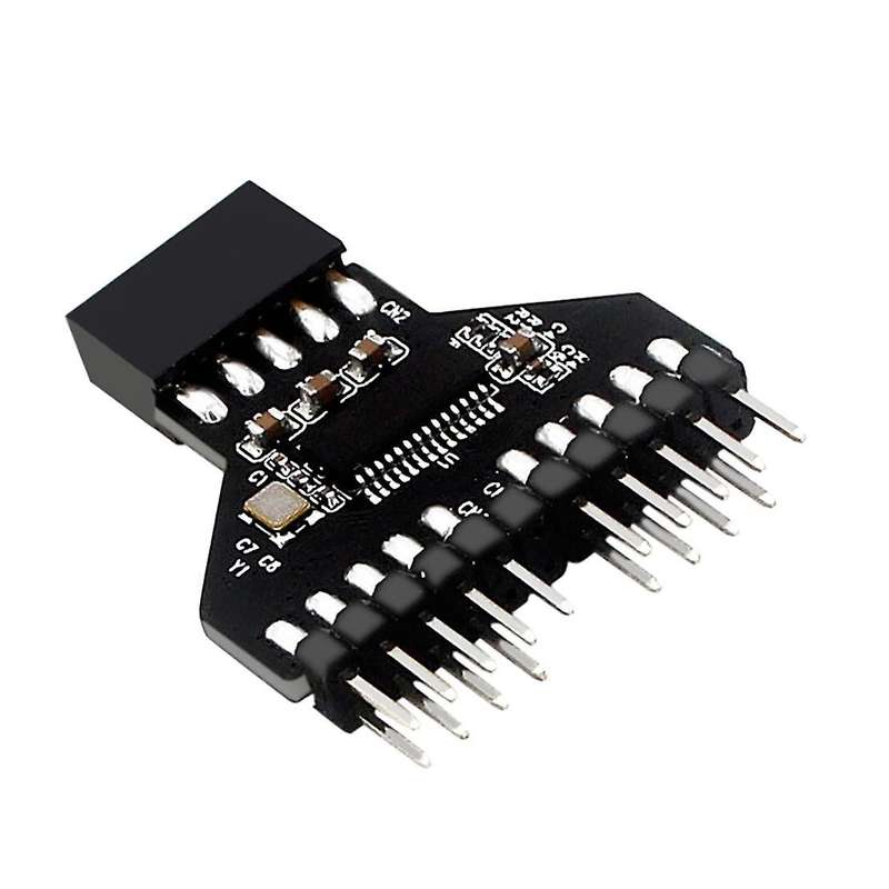 9pin Header Splitter Male 1 to 2 Female Extension Cable Connector