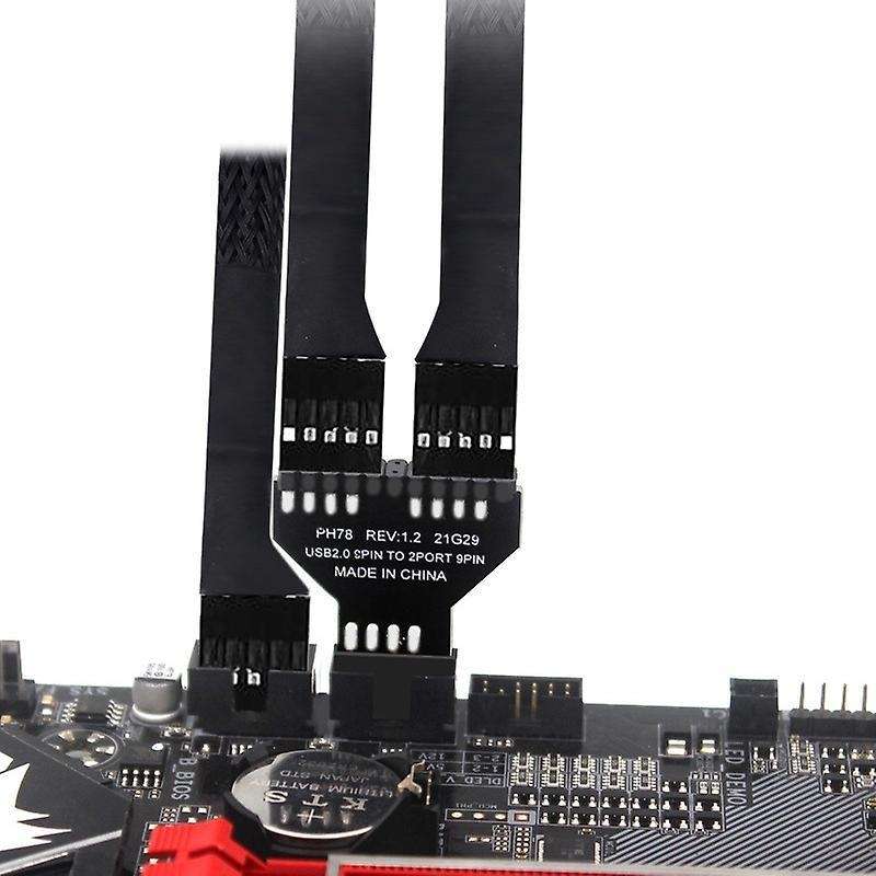 9pin Header Splitter Male 1 to 2 Female Extension Cable Connector