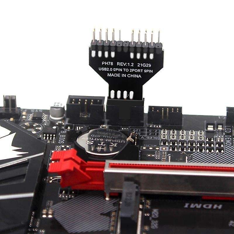 9pin Header Splitter Male 1 to 2 Female Extension Cable Connector