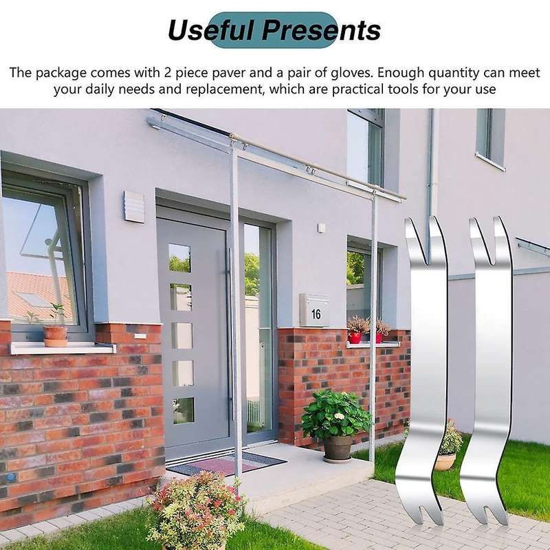 2pcs Paver Tool Rubber Latex Work Gloves for Garden Lawn Yard