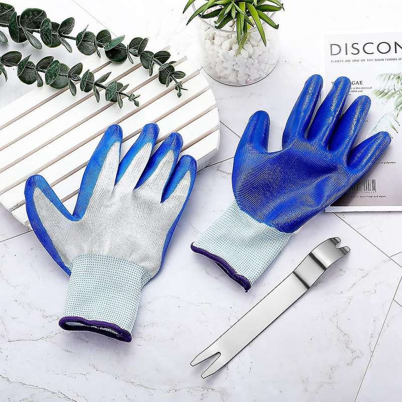 2pcs Paver Tool Rubber Latex Work Gloves for Garden Lawn Yard