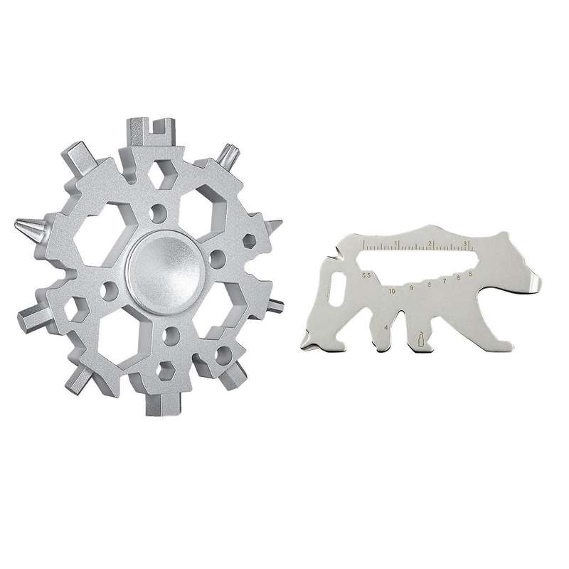 22-in-1 Snowflake Multitool with Multitool Card Wrench Gift for Men B