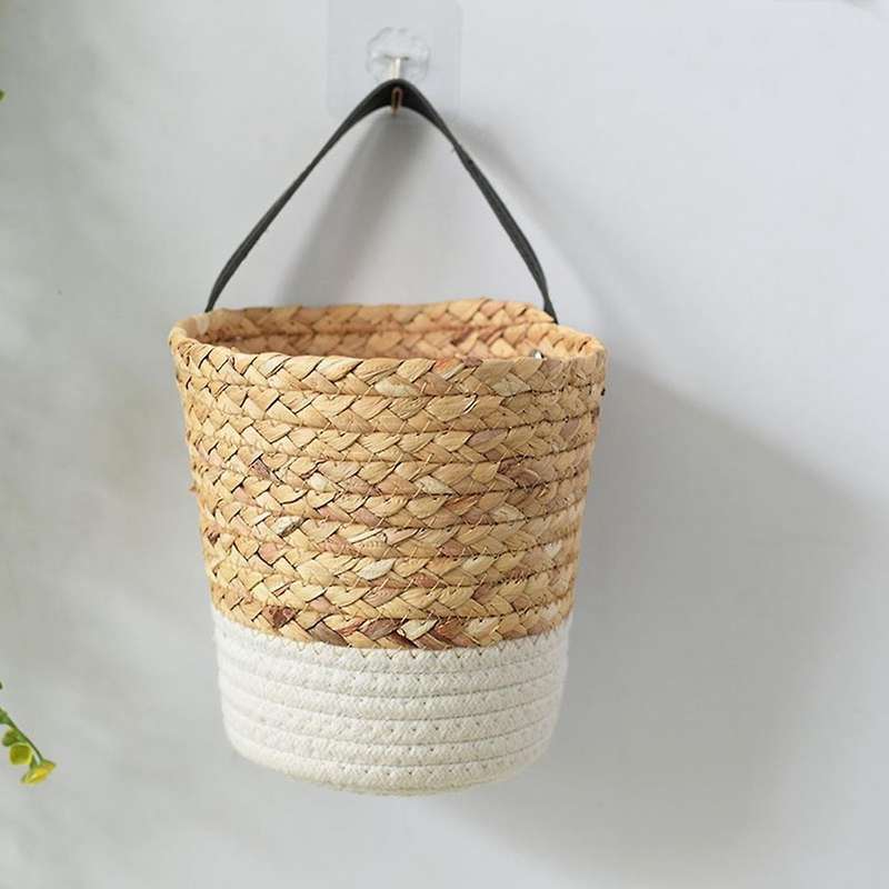 Woven Hanging Basket Baskets for Planters Wall Decor Wall-mounted S