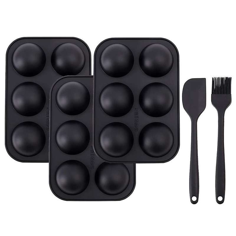 Silicone Mold for Hot Chocolate Bomb 3 Pack 6-cavity Semi Sphere Mold