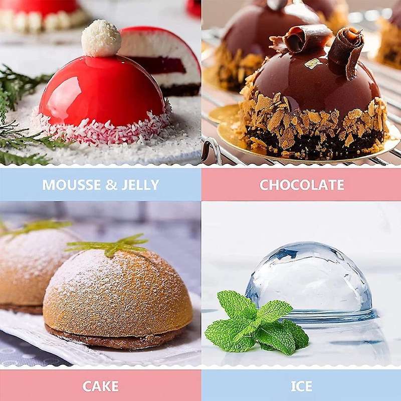 Silicone Mold for Hot Chocolate Bomb 3 Pack 6-cavity Semi Sphere Mold