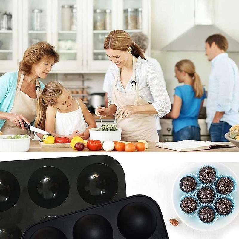 Silicone Mold for Hot Chocolate Bomb 3 Pack 6-cavity Semi Sphere Mold