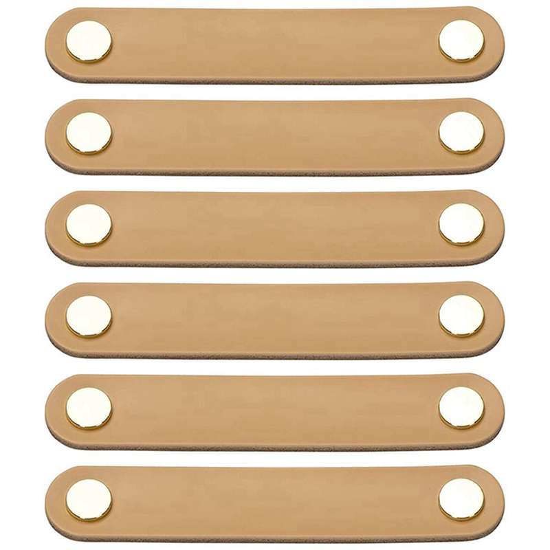 6 Pieces Furniture Handles, Leather, Leather Handle, Furniture