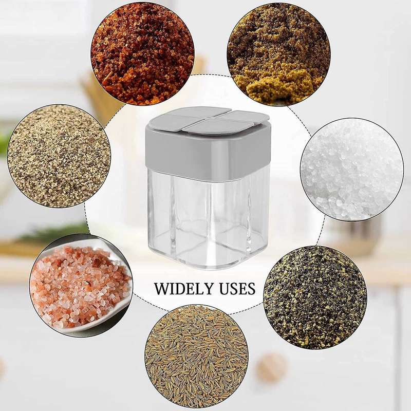 Spice Container,4grid Seasoning Shaker Can Filter,kitchen Picnics