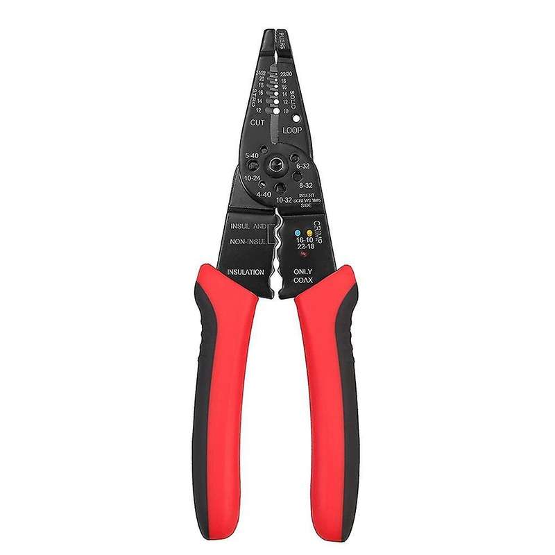 8 Inch Wire Stripper Crimper Cutter 10-22 Awg Multi-function Tool Kit