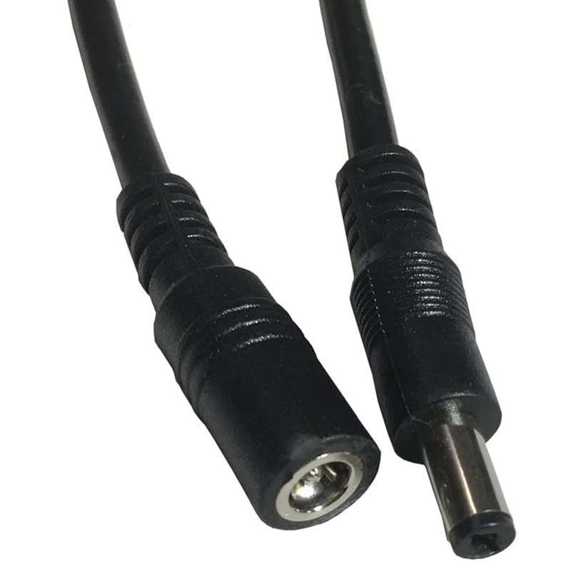 2 Pcs Dc Power Extension Cable 5.5x2.1mm 5v/12v/24v Led Strip 5 Meter